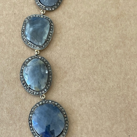 Sapphire Diamond Statement Necklace - Picture 6 of 14